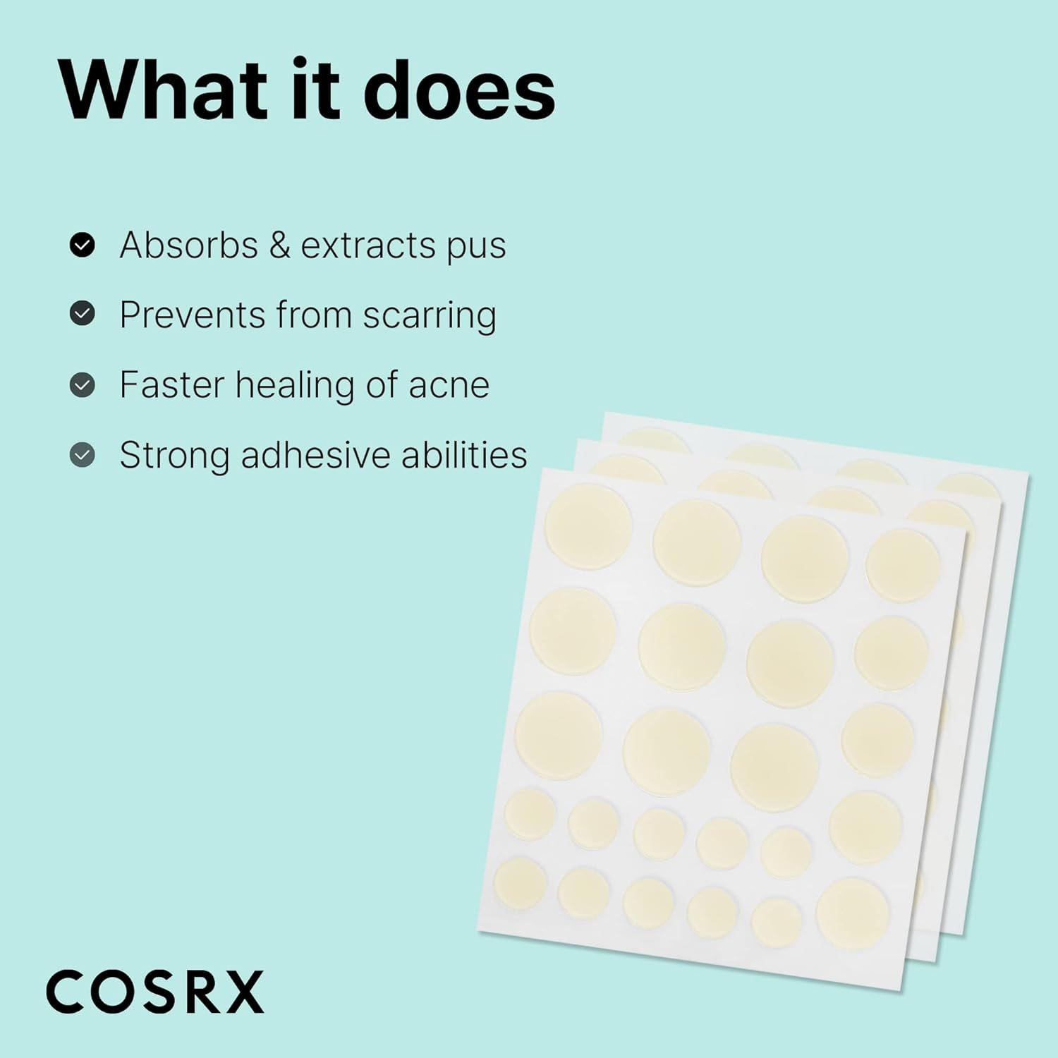 COSRX Acne Pimple Patch Absorbing Hydrocolloid Original 3 Size Patches for Blemishes and Zits Cover, Spot Stickers for Face and Body, Stocking Stuffers, Holiday Gifts, Gifts For Women (72) - Image 5
