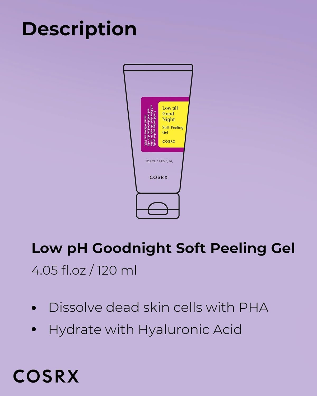 COSRX Low pH Good Night Soft Peeling Gel, 4.05 fl oz / 120ml, Mildly Exfoliating PHA For Sensitive Skin with Natural Cellulose, Radiating, Cleansing, Not Tested on Animals, Korean Skin Care - Image 6