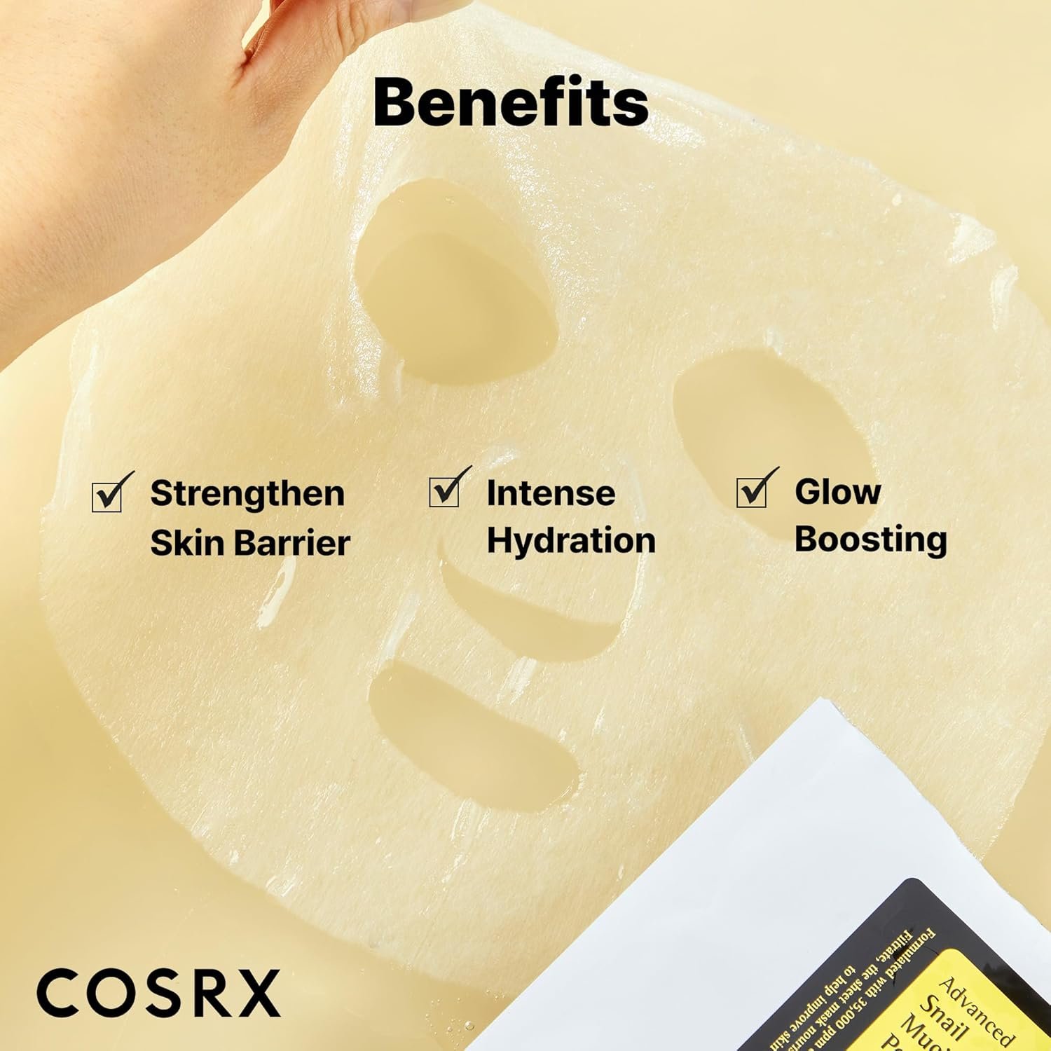 COSRX Snail Mucin Sheet Mask 10 EA with Snail Mucin Serum, Self Care, Face Masks for Dry, Sensitive Skin, Not Tested on Animals, No Parabens, No Sulfates, Korean Skin Care, Stocking Stuffers - Image 5