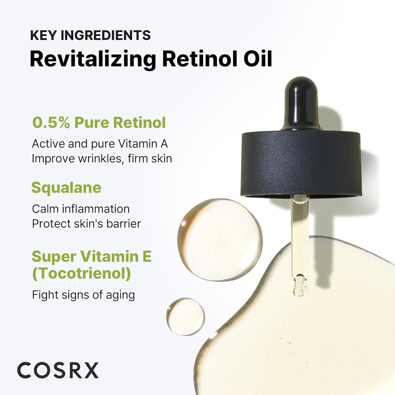 COSRX Retinol 0.5 Oil, Anti-aging Serum with 0.5% Retinoid Treatment for Face, Reduce Wrinkles, Fine Lines, Gentle Skincare for Day & Night, Not Tested on Animals, Korean Skin Care, Stocking Stuffers - Image 3