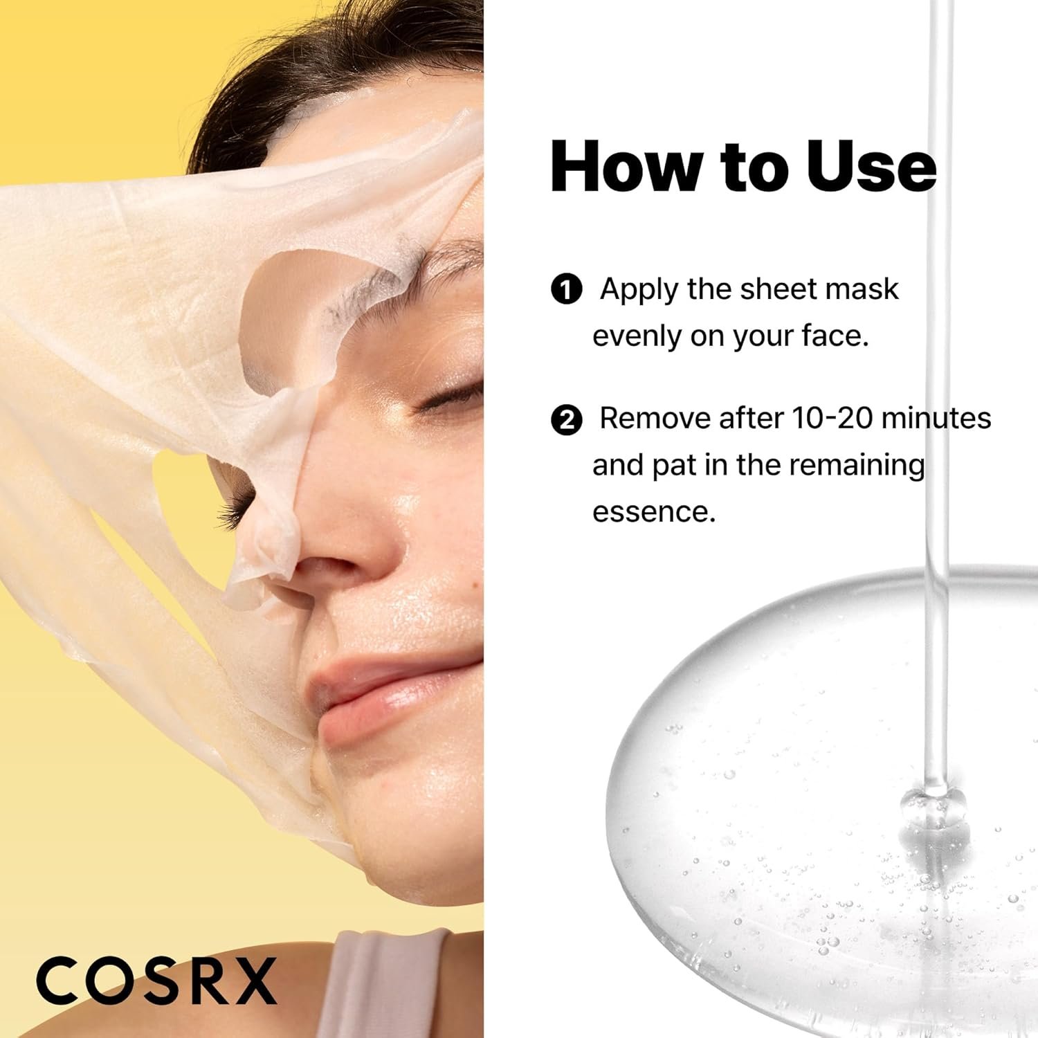 COSRX Snail Mucin Sheet Mask 10 EA with Snail Mucin Serum, Self Care, Face Masks for Dry, Sensitive Skin, Not Tested on Animals, No Parabens, No Sulfates, Korean Skin Care, Stocking Stuffers - Image 6