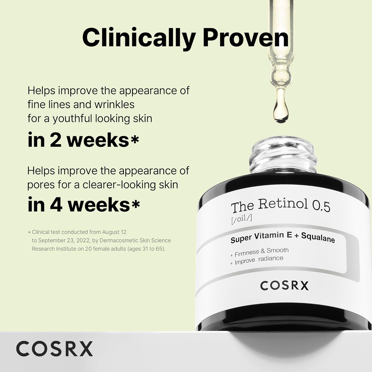 COSRX Retinol 0.5 Oil, Anti-aging Serum with 0.5% Retinoid Treatment for Face, Reduce Wrinkles, Fine Lines, Gentle Skincare for Day & Night, Not Tested on Animals, Korean Skin Care, Stocking Stuffers - Image 4